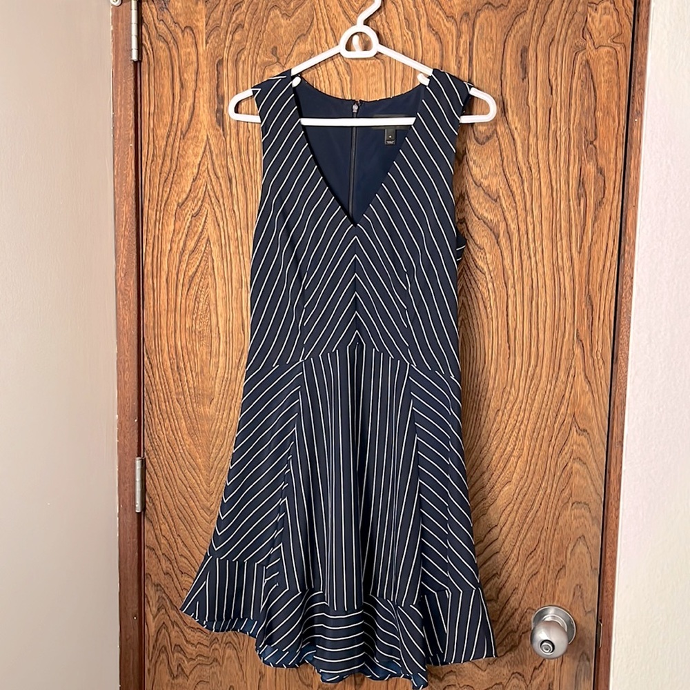 J Crew Navy pinstripe dress, size 4